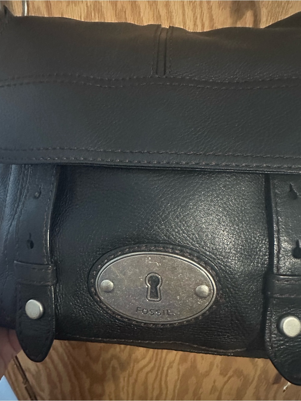 Black Fossil Long Live Vintage Conditioned Leather Bag 2014 Re Release - Picture 2 of 8
